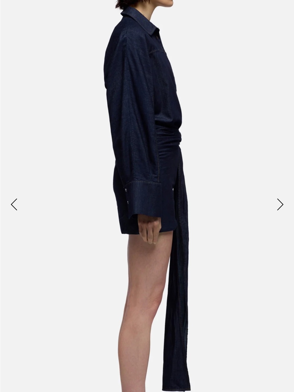 7 For Mankind 100% Cotton Collared Mini Dress - Picture 6 of 11